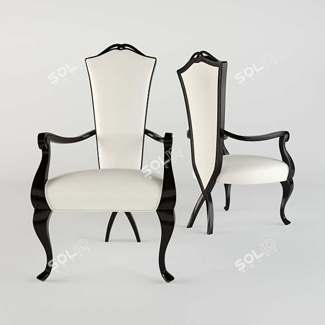 Elegant Florence Chair 3D model image 1