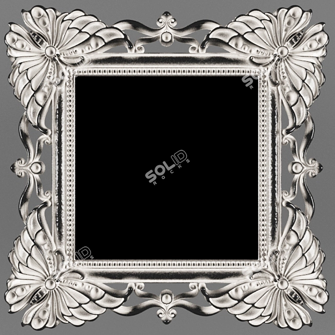 Luxury Baroque Carved Wall Mirror 3D model image 1