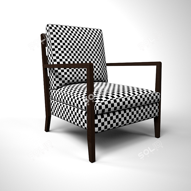 Elegant Wood Armchair: Porada Bryant 3D model image 2