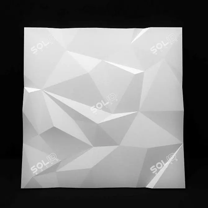 Frost 3D Panel: Seamless Sculptural Gypsum Design Solution 3D model image 1