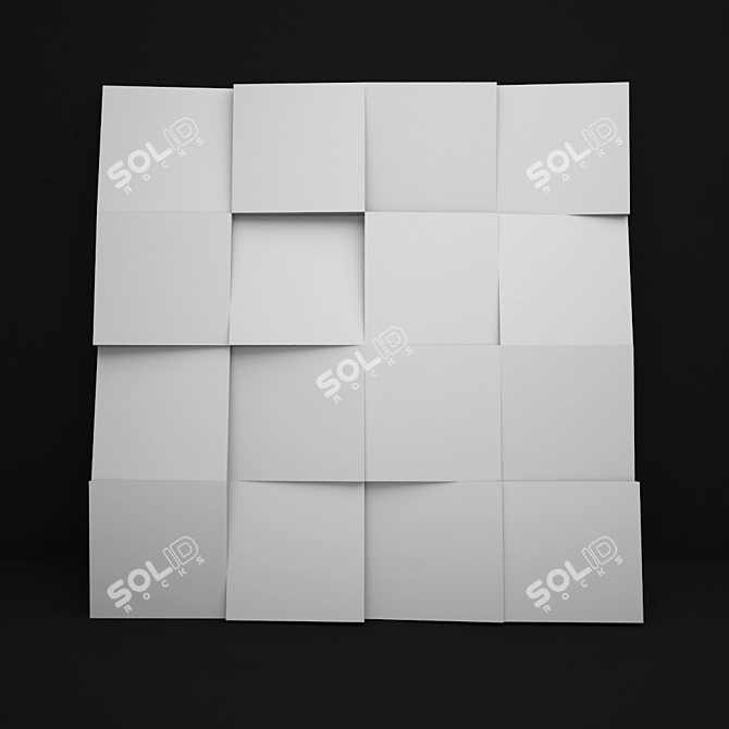 Sculptural Seamless 3D Panel 3D model image 1