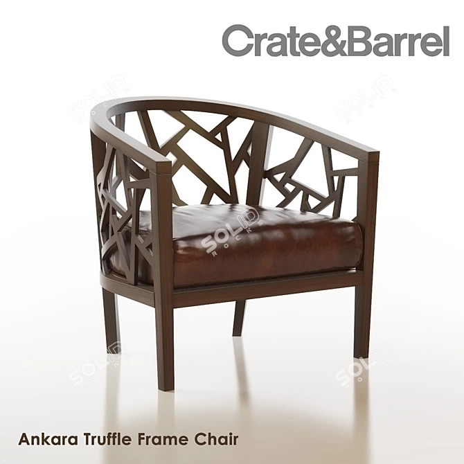 Crate&Barrel Ankara Truffle Chair: Stylish Comfort 3D model image 1