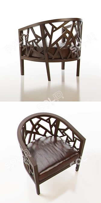 Crate&Barrel Ankara Truffle Chair: Stylish Comfort 3D model image 2