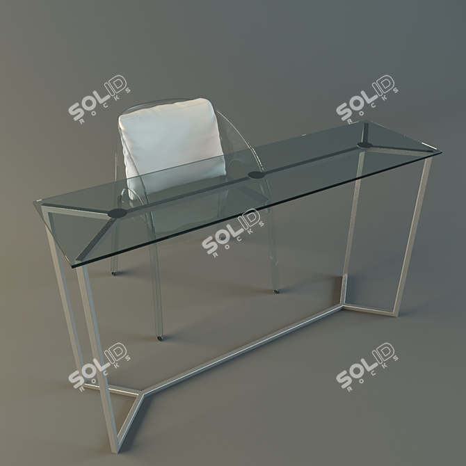 Sleek Glass Furniture 3D model image 1