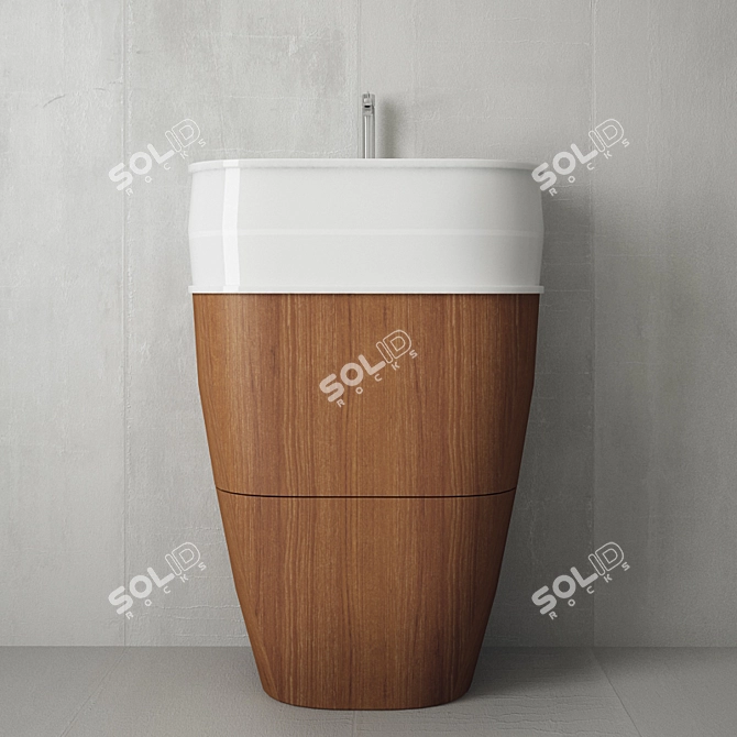 Elegant Chelsea Countertop Sink 3D model image 1