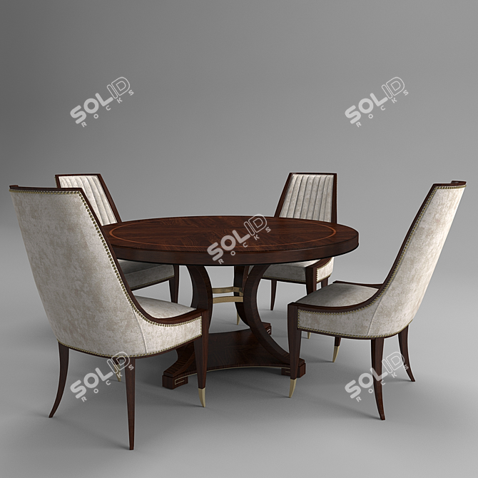 Elegant St. James Table Set 3D model image 1