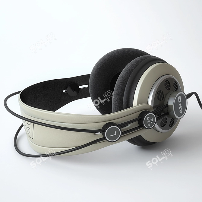 AKG K242 HD: Legendary Home Studio Headphones 3D model image 1