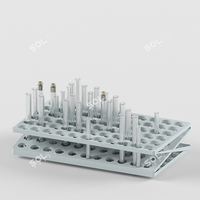 Lab Tube Rack - 200x300 3D model image 1
