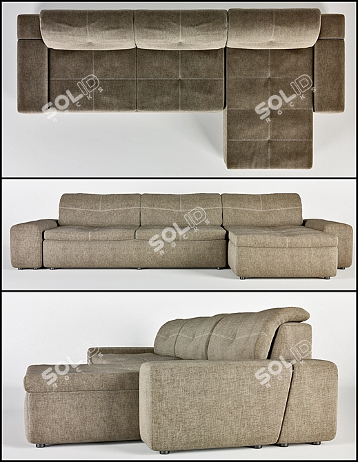 Modular Sofa Smile ROM 3D model image 1