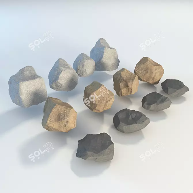Premium Stone Models 3D model image 1