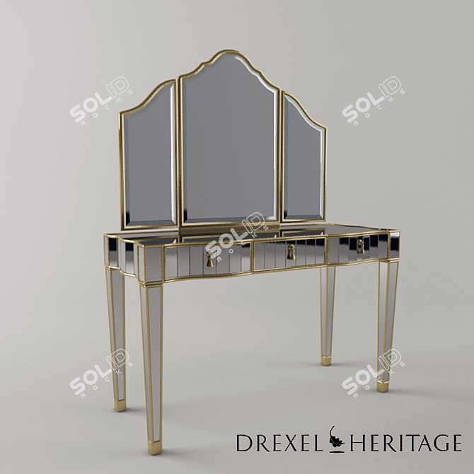 Drexel Heritage Et Cetera Dressing Table 3D model image 1