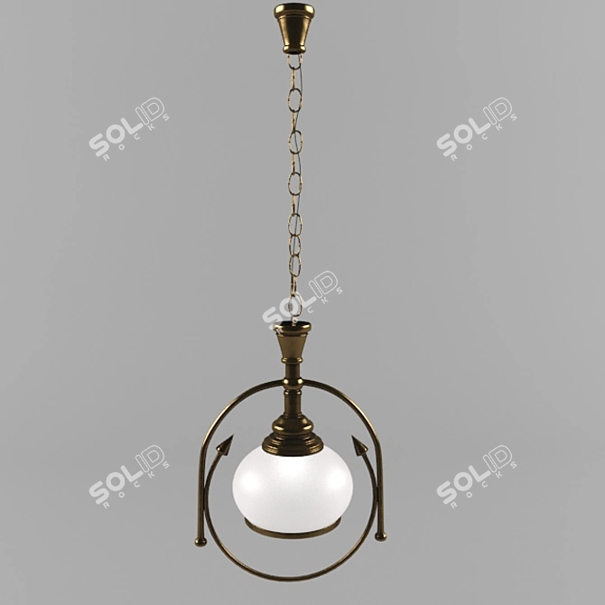 Vintage 900mm Hanging Lamp Globo 3D model image 1