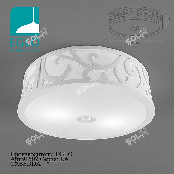 Elegant LA CASEDDA Pendant Light by EGLO 3D model image 1