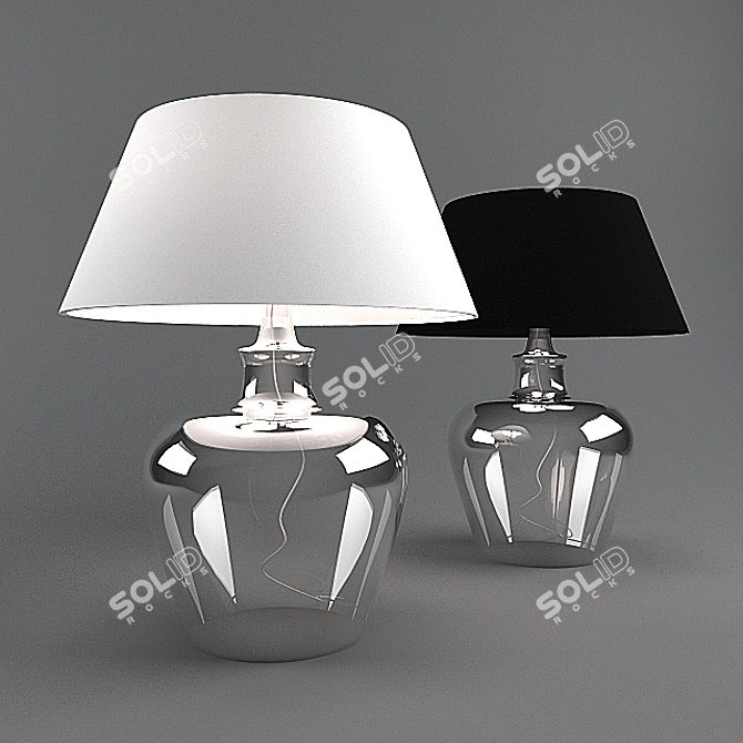 Glass Bauble Table Lamp 3D model image 1