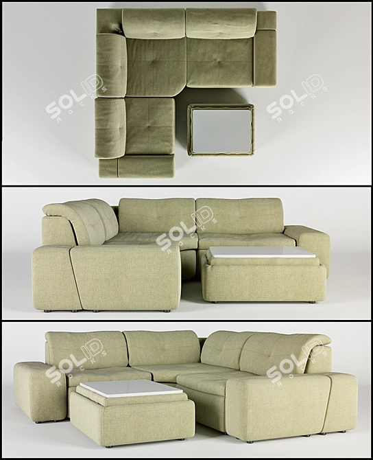 Modular Smile ROM Sofa 3D model image 1