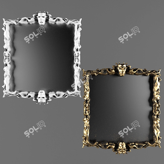 Elegant Reflection: Mirror 3D model image 2