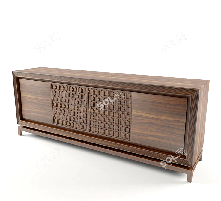 Elegant Harem Console 3D model image 1