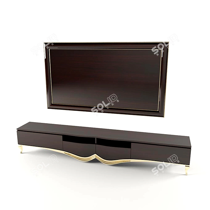 Julyet TV Stand, Modern Design 3D model image 1