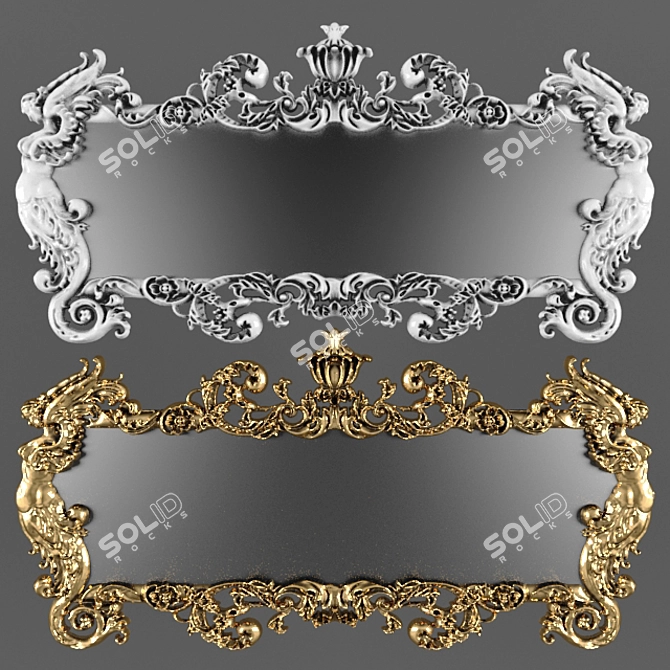 Sleek Vanity Mirror 3D model image 1