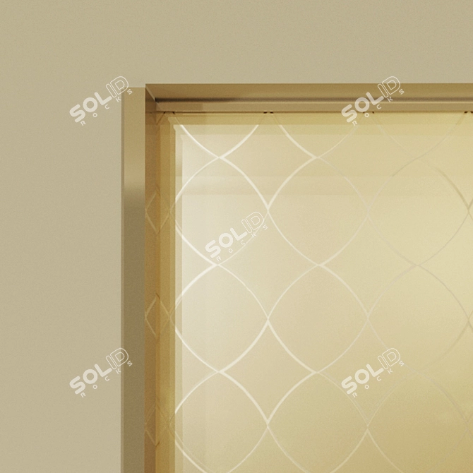 Elegant Longhi Sliding Glass Doors 3D model image 2