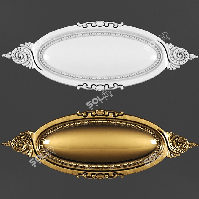 Title: Elegant Ceiling Moldings 3D model image 1