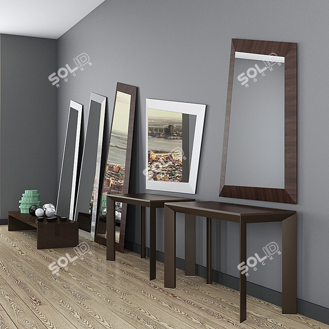 Sleek Reflections: Mirrors LOOK by Ozzio 3D model image 3