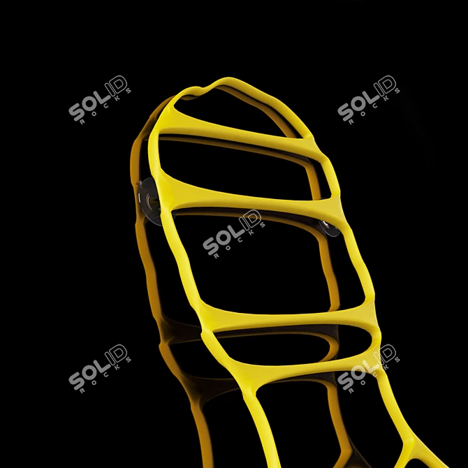 Modern Chair with Rubber Pad on Velcro 3D model image 2