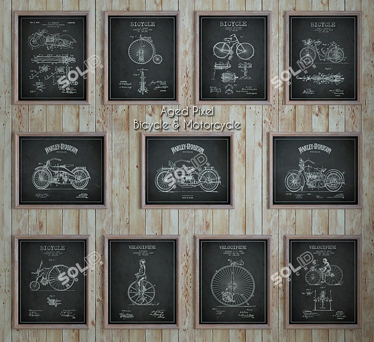 Vintage Pixel "Bike & Moto" Bundle 3D model image 3