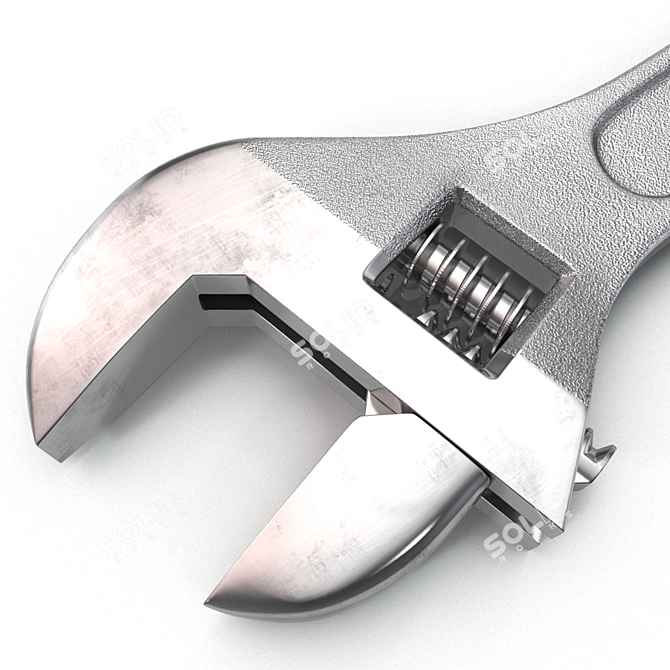 Versatile Quadrangle Adjustable Wrench 3D model image 2