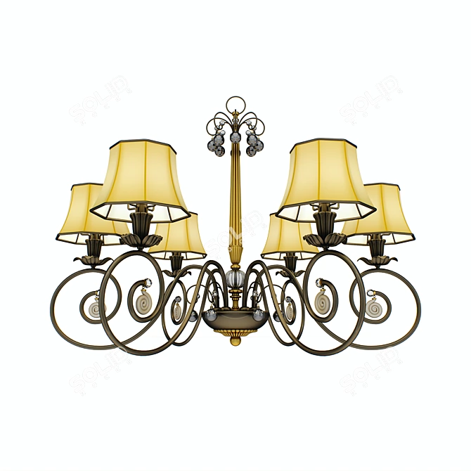 VIAN Minevra 7100 6-Light Chandelier 3D model image 1