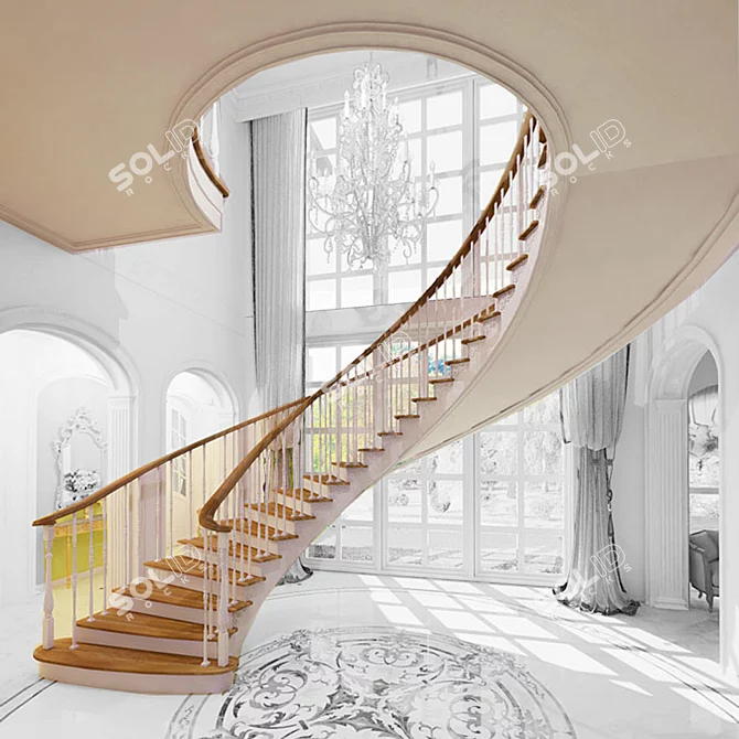 Spiral Staircase 3D model image 1