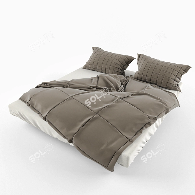 Contemporary Square Bed Linen 3D model image 1