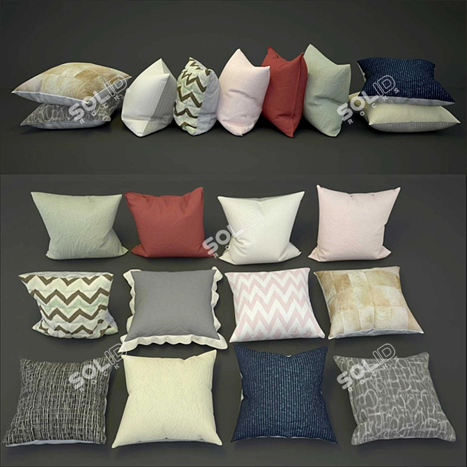 Decorative Cushions 3D model image 1