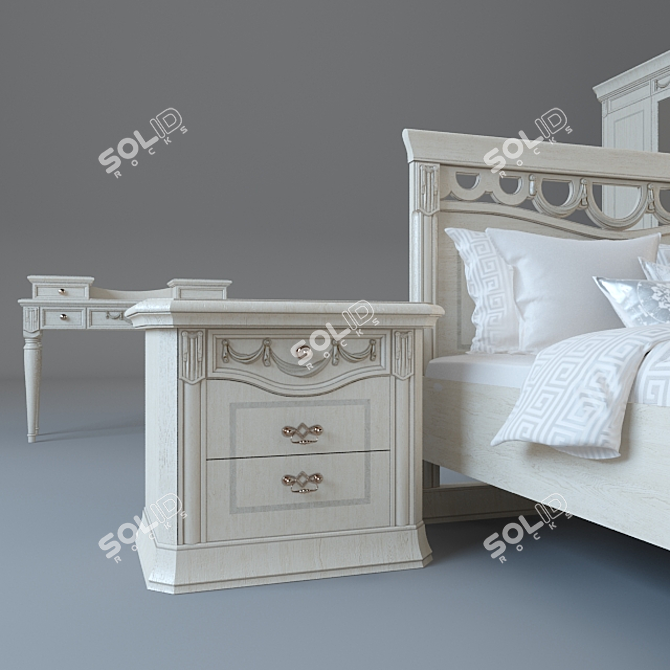 Luxury Italian Bedroom Furniture 3D model image 2