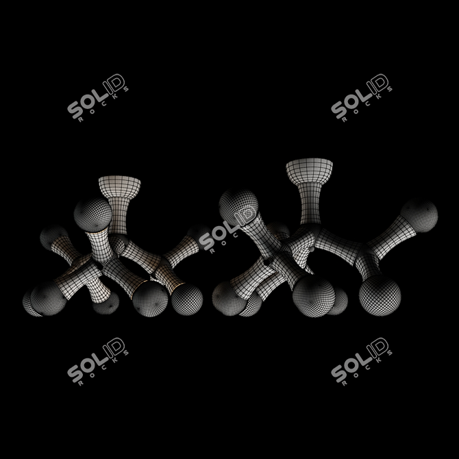 Atomic Glow Pendant Lights 3D model image 2