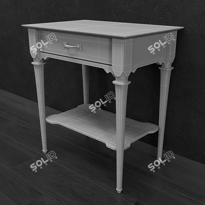 Elegant Italian Nightstand De Bournais 3D model image 3