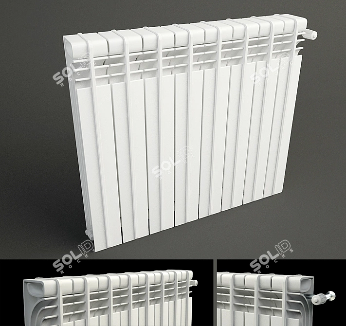 BioMetal Radiator - Green Heat 3D model image 1