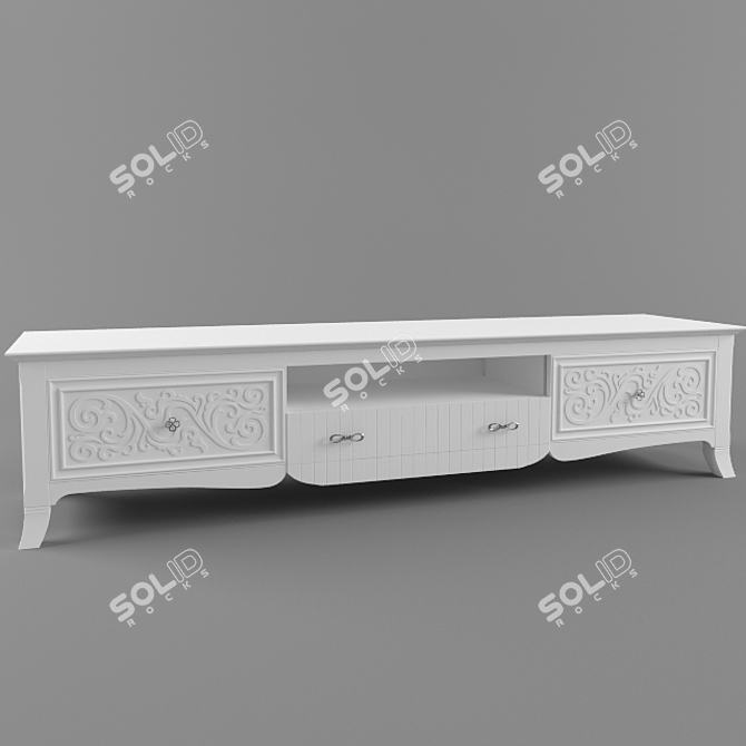 Elegant TV Stand & Deco Collection 3D model image 1