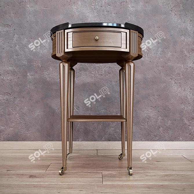 De Bournais B651 Sofa Table: Italian Design & Marble Top 3D model image 1