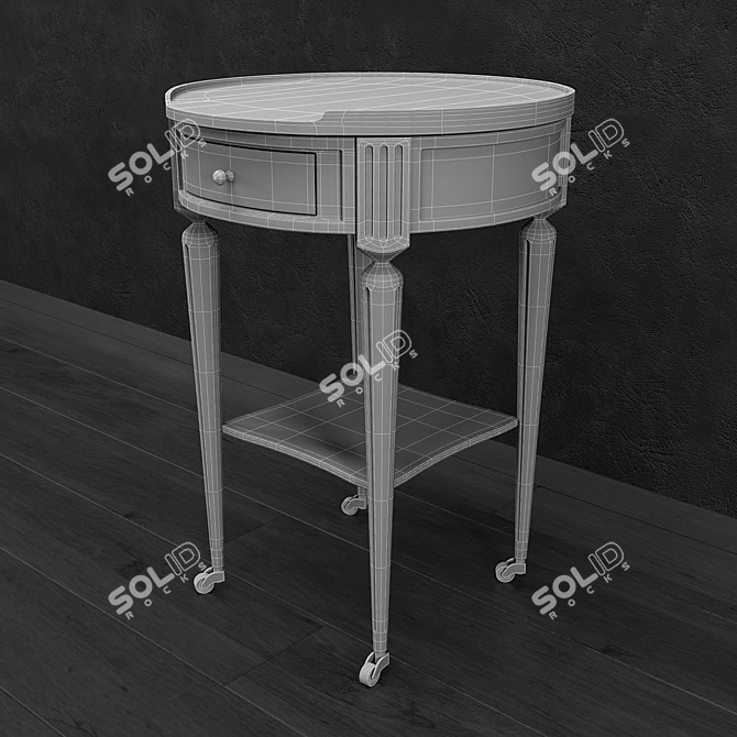 De Bournais B651 Sofa Table: Italian Design & Marble Top 3D model image 3