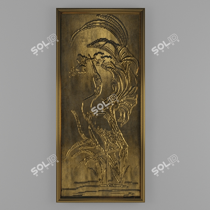 Elegant Bas-01 Bar Relief 3D model image 1