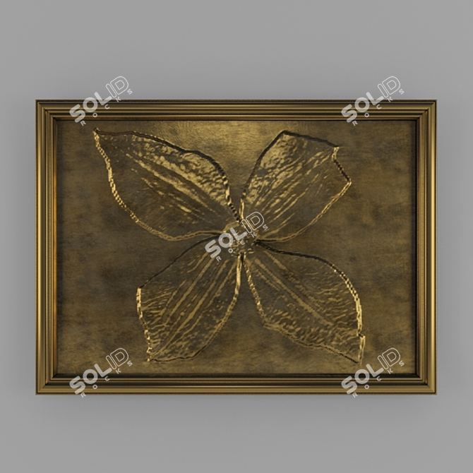 Bas-08: Elegant Baroque Bas-Relief 3D model image 1