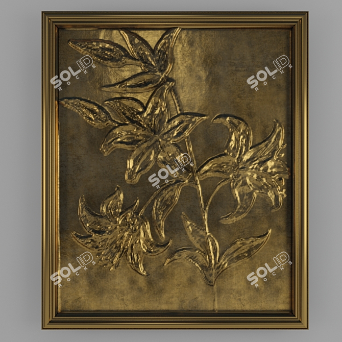 Title: Elegant Bas-09 Relief 3D model image 1