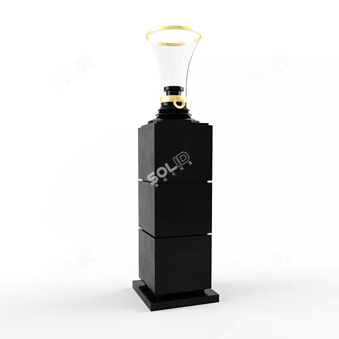 Elegant Glow: Decorative Candle 3D model image 1