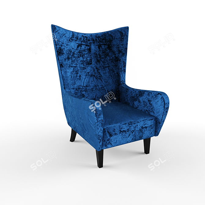 Elegant Armchair: Kato 3D model image 1