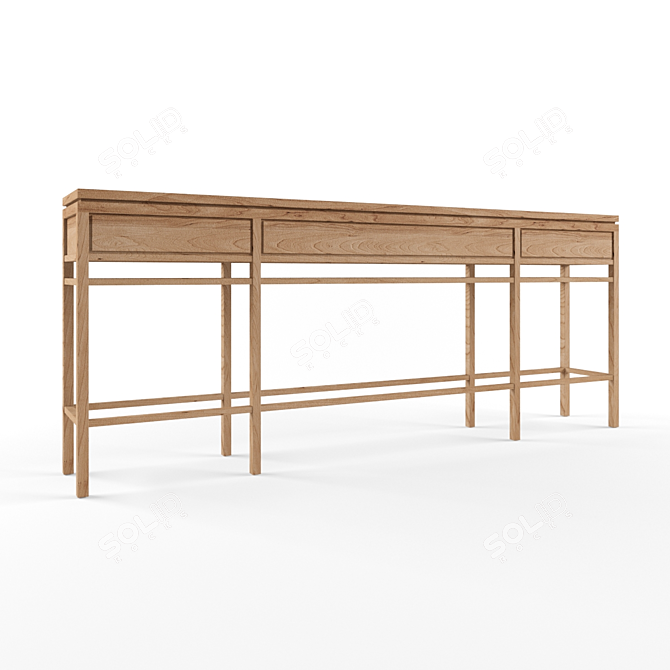 Elegant Console Stand 3D model image 1