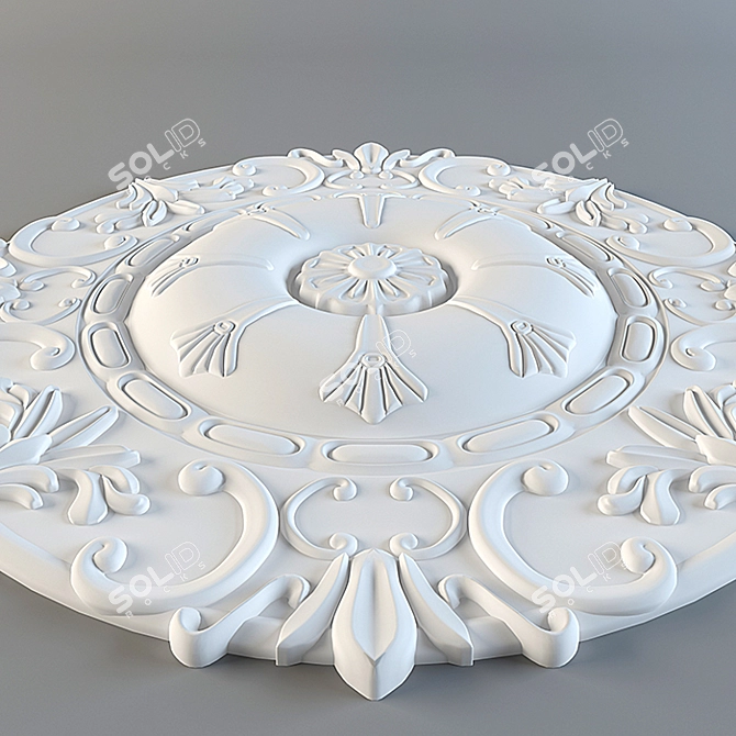 Elegant Rosette Belle Epoque 3D model image 2