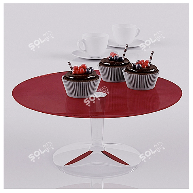 Cute Cupcake Stand - Sweet and Stylish! 3D model image 1