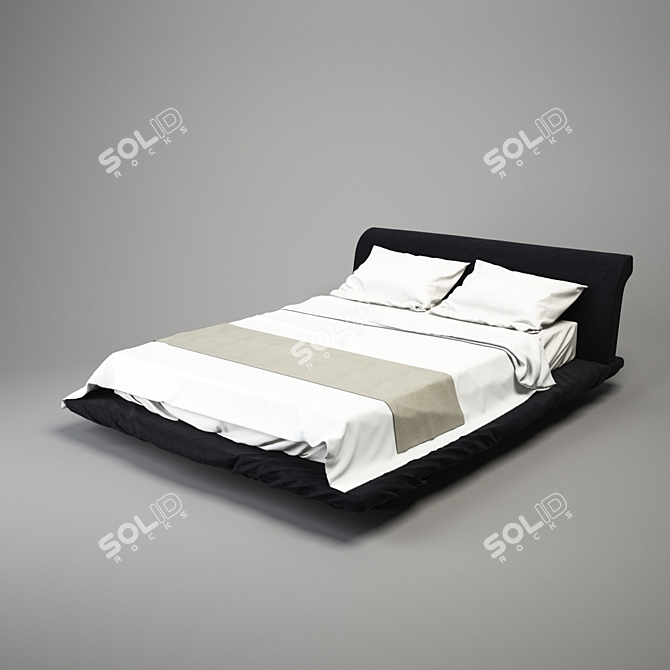 Customized Bed: Crafted With Precision 3D model image 1