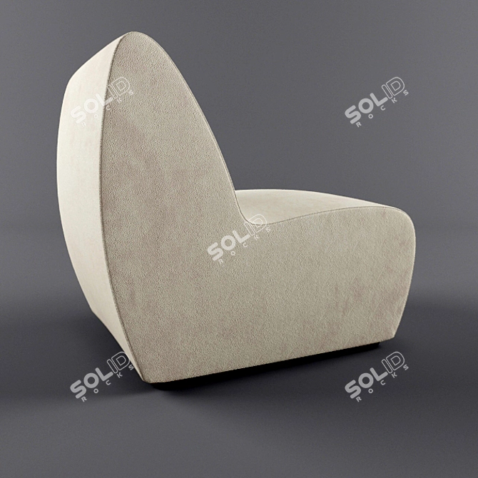 Cattelan Noir: Modern Solid Chair 3D model image 2